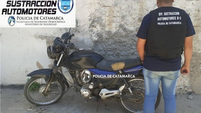 Secuestran una moto robada que estaba en el Corralón