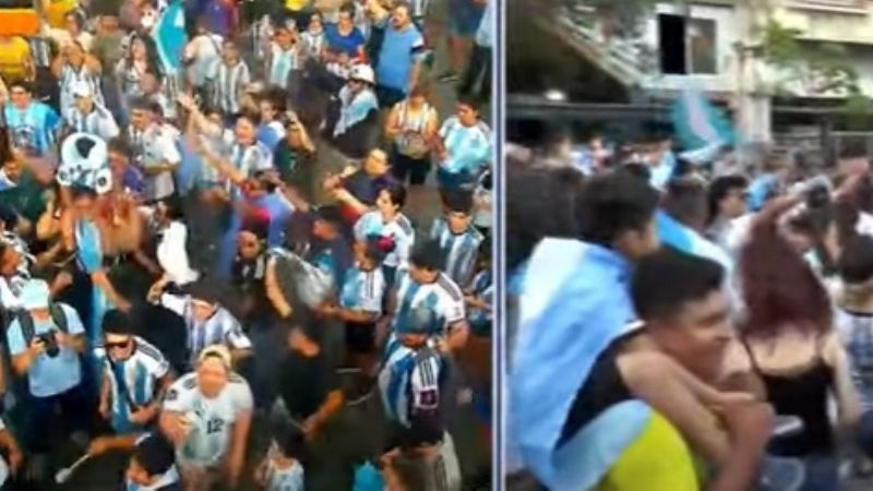 Multitudinario festejo en la Plaza 25 de Mayo