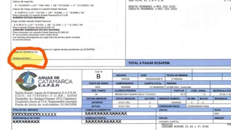 Las nuevas boletas de EC SAPEM indican el nivel de segmentación tarifaria