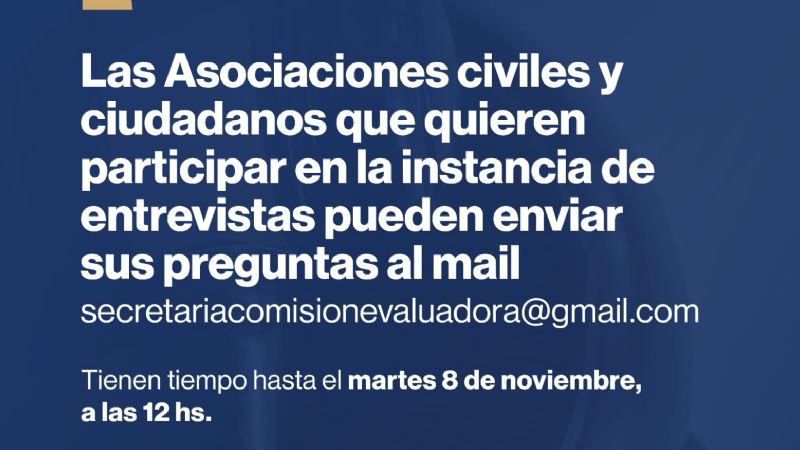 Tinogasta: Invitaron a la comunidad a una entrevista con aspirantes a juez/a