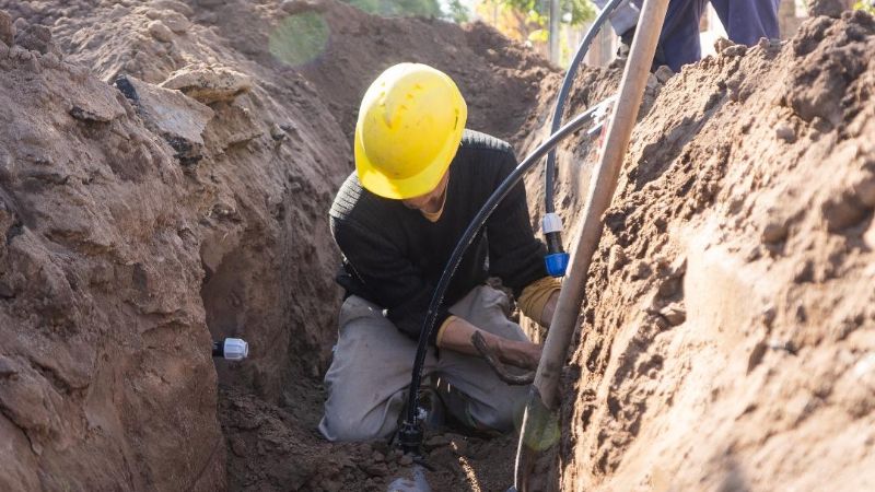 Nueva red de agua potable para vecinos de la localidad de Santa Rosa
