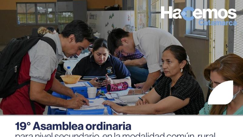 19° Asamblea ordinaria para las instituciones educativas del nivel secundario