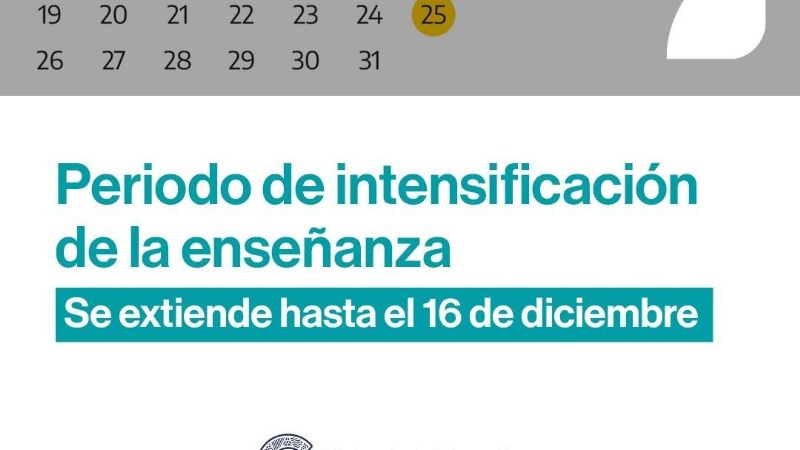 Arrancó el periodo de intensificación de la enseñanza