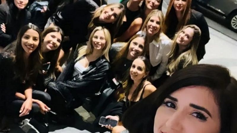 Cena de las parejas de los jugadores en la previa de Croacia