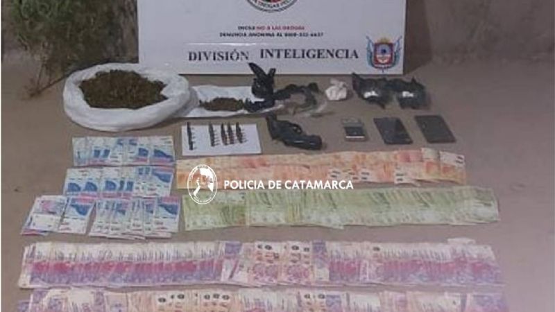 Secuestran drogas, arma de fuego y detienen a una persona