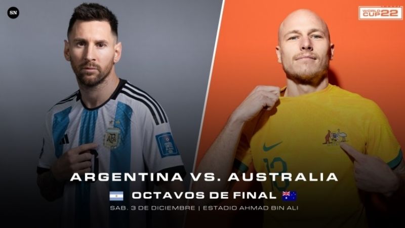 Argentina ante Australia por el pase a 4tos. de final