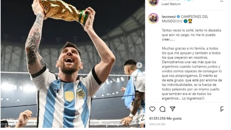 Lionel Messi destronó al huevo