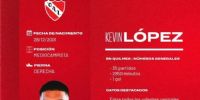 FICHA de Kevin López, el nuevo mediocampista de Independiente.