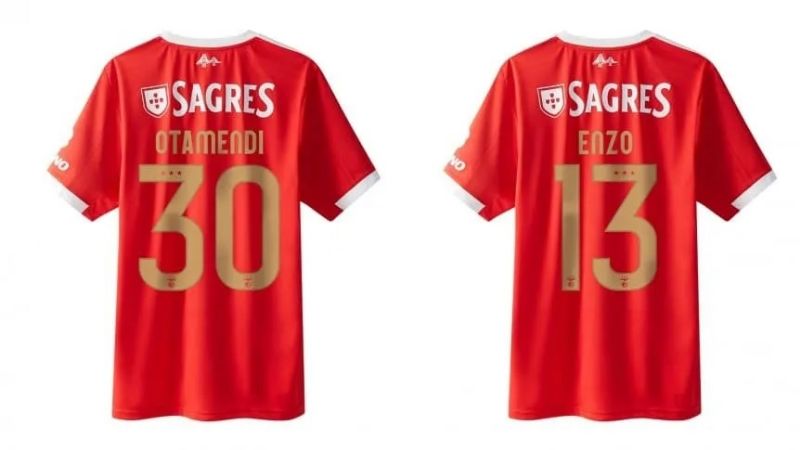 Homenaje del Benfica a Enzo Fernández y Otamendi