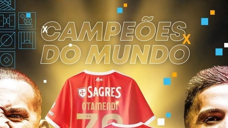 Homenaje del Benfica a Enzo Fernández y Otamendi