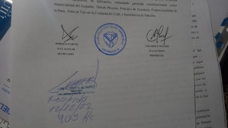 Dejan firme el fallo contra Vélez, que apelará al CF