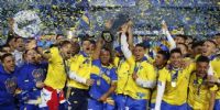 BOCA con la Copa de la Liga, el primer trofeo conquistado en 2022.