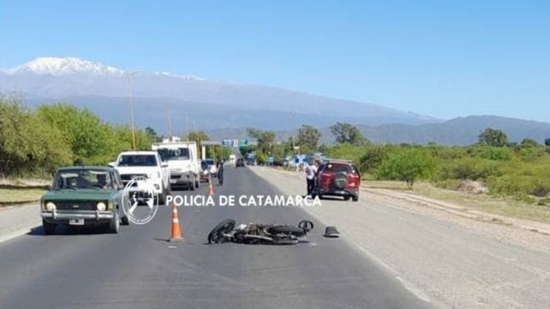 Motociclista lesionado en la Ruta Nacional N°38