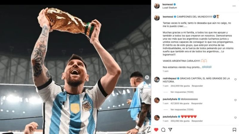 La foto viral de Messi supera por casi 20 millones de likes “al huevo”
