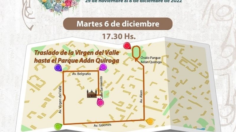 Este martes 6, las fiestas marianas se trasladan al parque Adán Quiroga