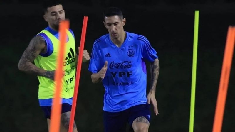 Scaloni probó un equipo sin Di María como titular