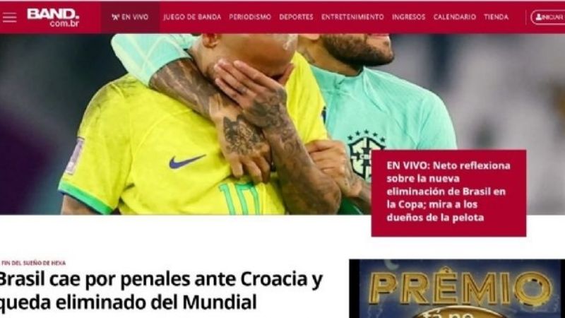Los diarios de Brasil reflejaron la eliminación ante Croacia