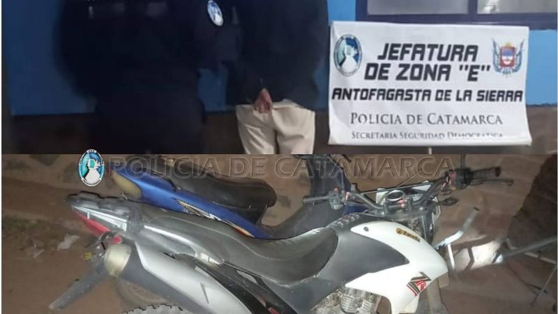 Aprehendido por robar una moto en Antofagasta de la Sierra