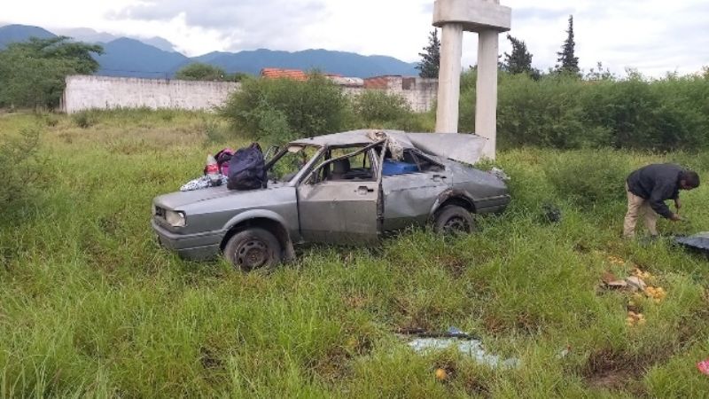 Vuelco en la ruta 38