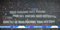 “Nosotros cantamos con pasión, por jugadores sin motivación…”, cuestionan los hinchas parisinos.