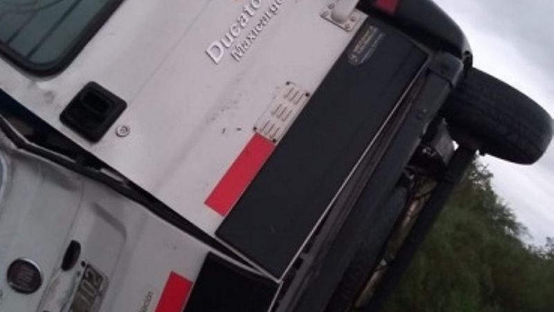 Ambulancia que venía desde Belén, volcó en Capayán