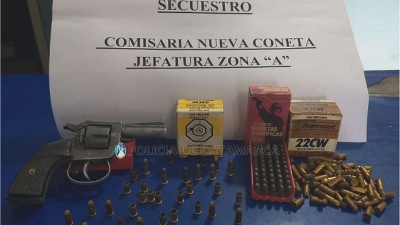 Secuestran un arma de fuego en Nueva Coneta