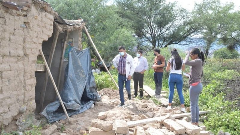 Relevan viviendas afectadas por las lluvias en Santa María
