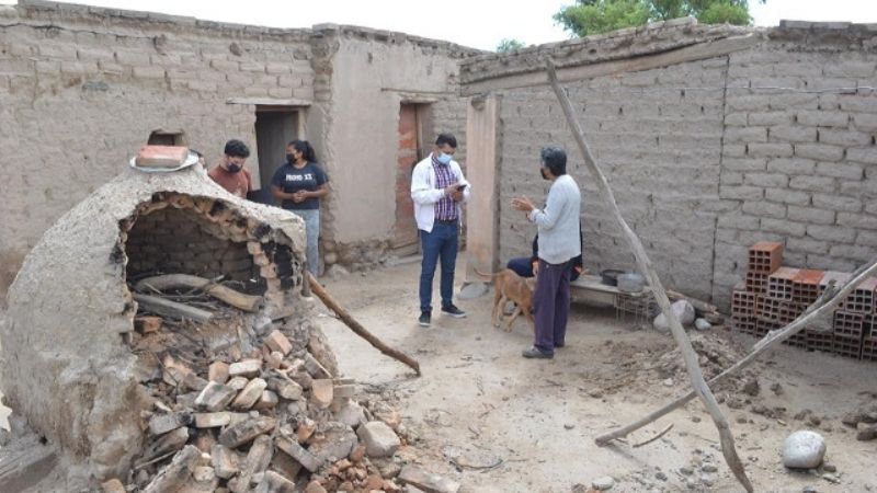 Relevan viviendas afectadas por las lluvias en Santa María