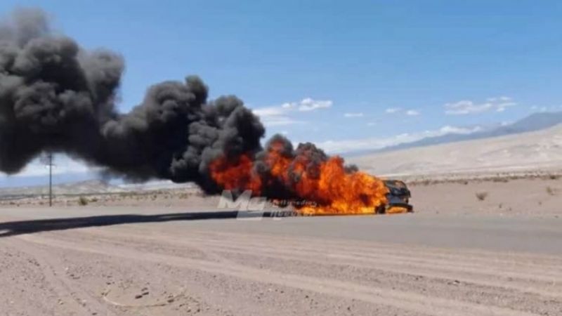 Se incendió un auto en ruta 34