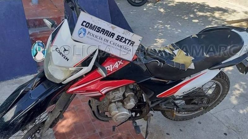 Recuperan una motocicleta robada