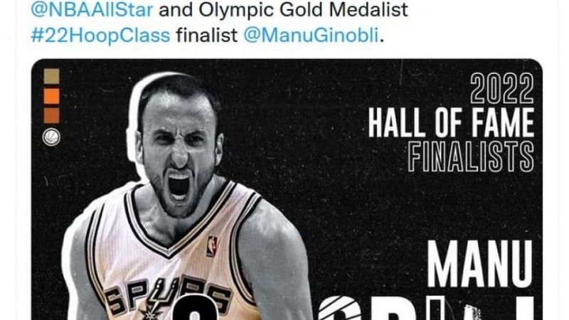 Manu Ginobili entre los finalistas al Salón de la Fama