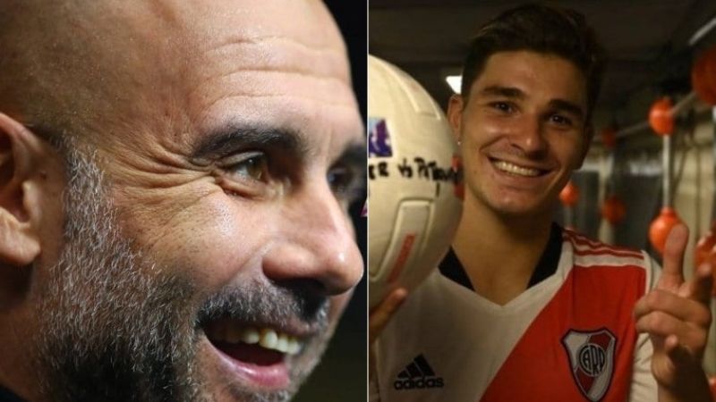 Guardiola se deshizo en elogios con Julián Álvarez