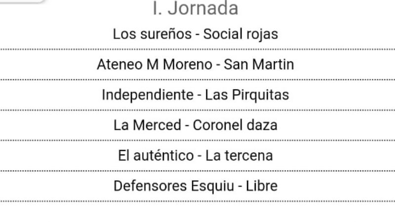 Las Chacras ya tiene el fixture para sus torneos 2022