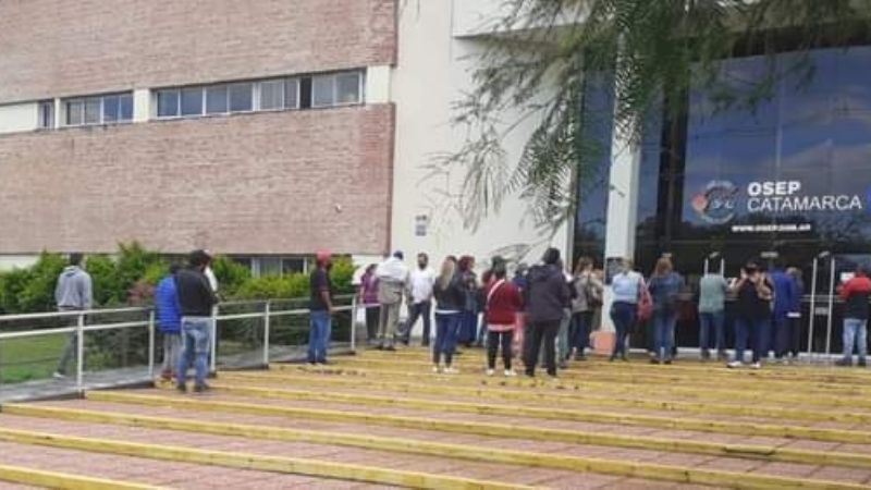Protesta frente a Osep