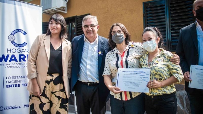 Jalil y Corpacci juntos en el aniversario del Hogar Warmi