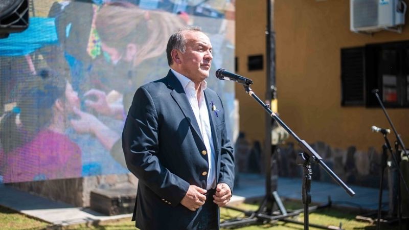 Jalil y Corpacci juntos en el aniversario del Hogar Warmi