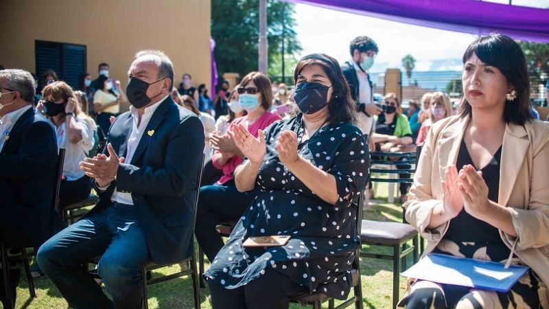 Jalil y Corpacci juntos en el aniversario del Hogar Warmi