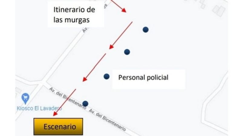 Dispositivo de seguridad por los carnavales