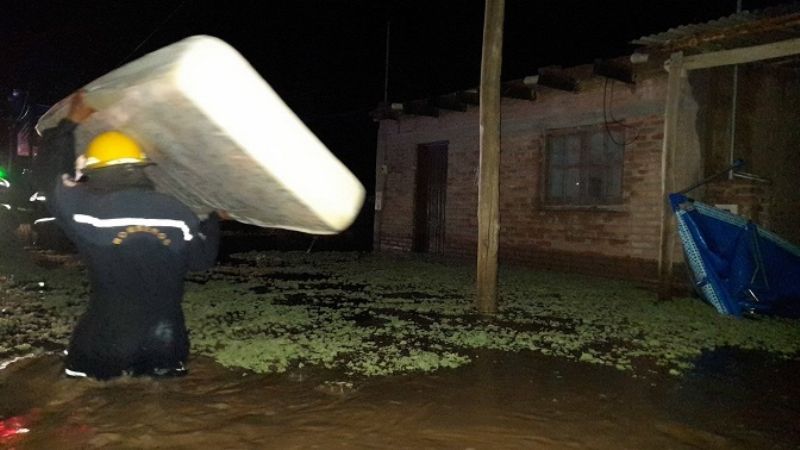 La lluvia trajo complicaciones en Santa María