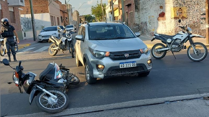 Motociclista hospitalizado tras un siniestro vial