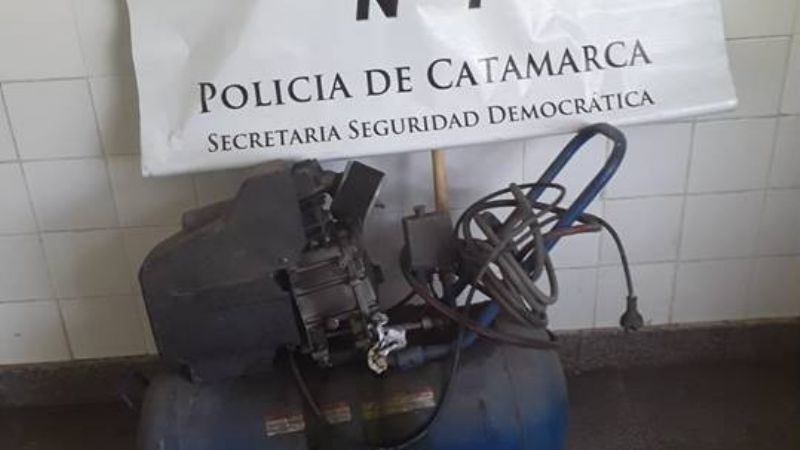 En un allanamiento, recuperan un compresor en Andalgalá