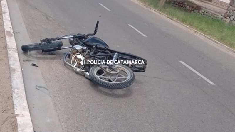 Motociclista se estrelló contra un poste en Fiambalá