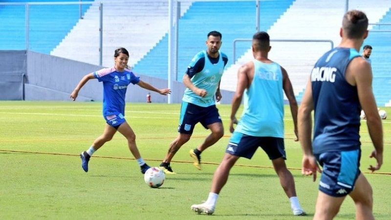Histórico entrenamiento mixto en Racing