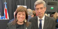 Mariana Barbitta con Horacio Rosatti, presidente de Corte Suprema de Justicia. 