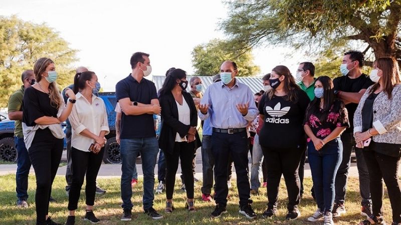 Avanza la obra de puesta de valor de la plaza 5 de Julio