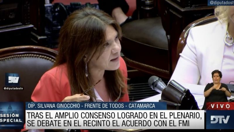 Los diputados catamarqueños del Frente de Todos votaron a favor del acuerdo con el FMI