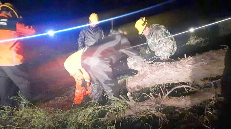 Temporal de viento y lluvia en Tinogasta