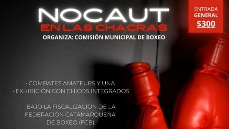 "Nocaut en Las Chacras", este viernes, en Obreros