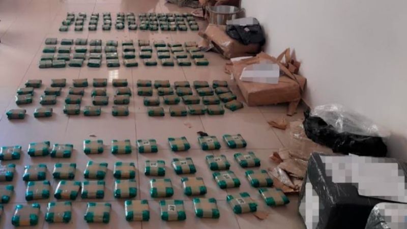 Descubren en encomiendas 118 kilos de hojas de coca