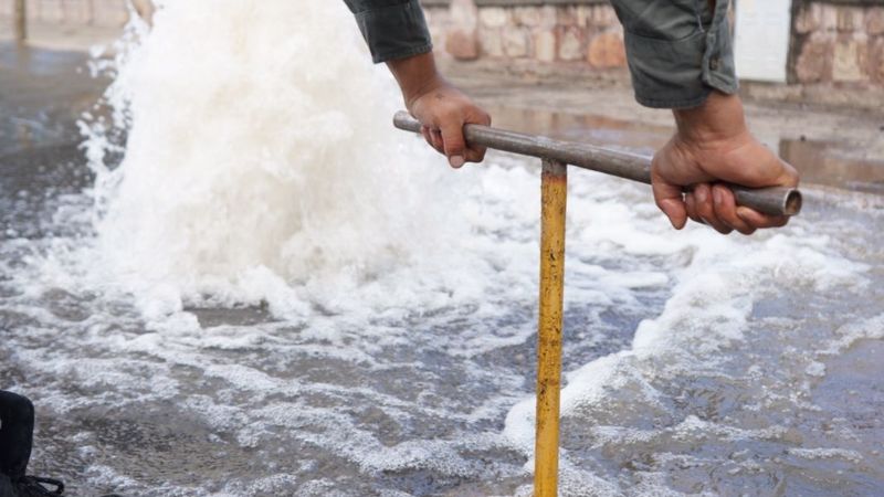 Purgados de cañería en Valle Viejo y FME